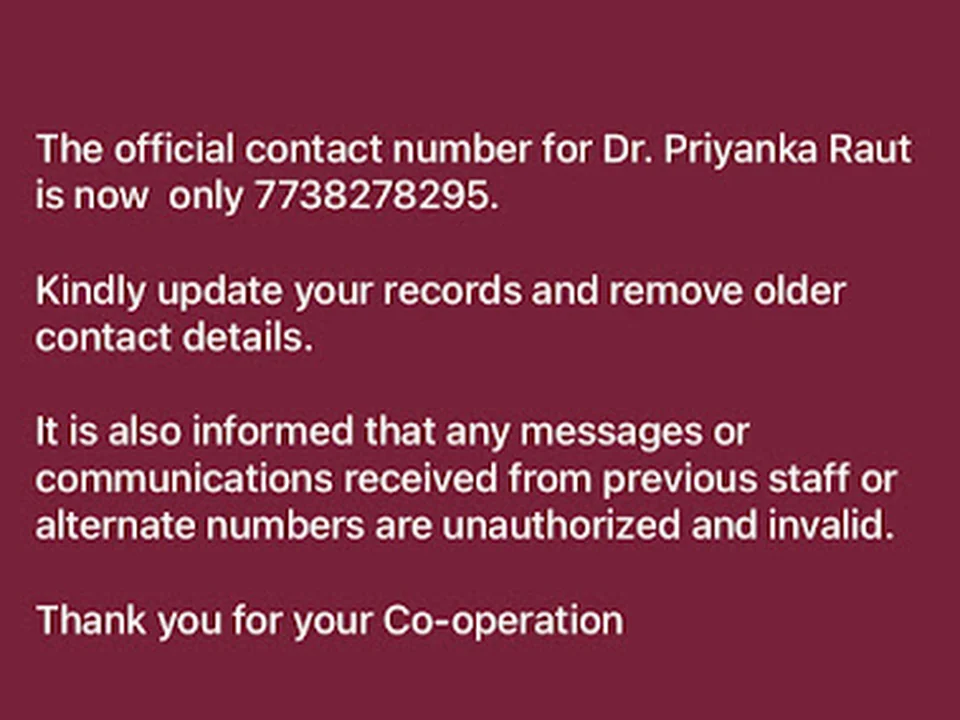 Dr. Priyanka Raut
