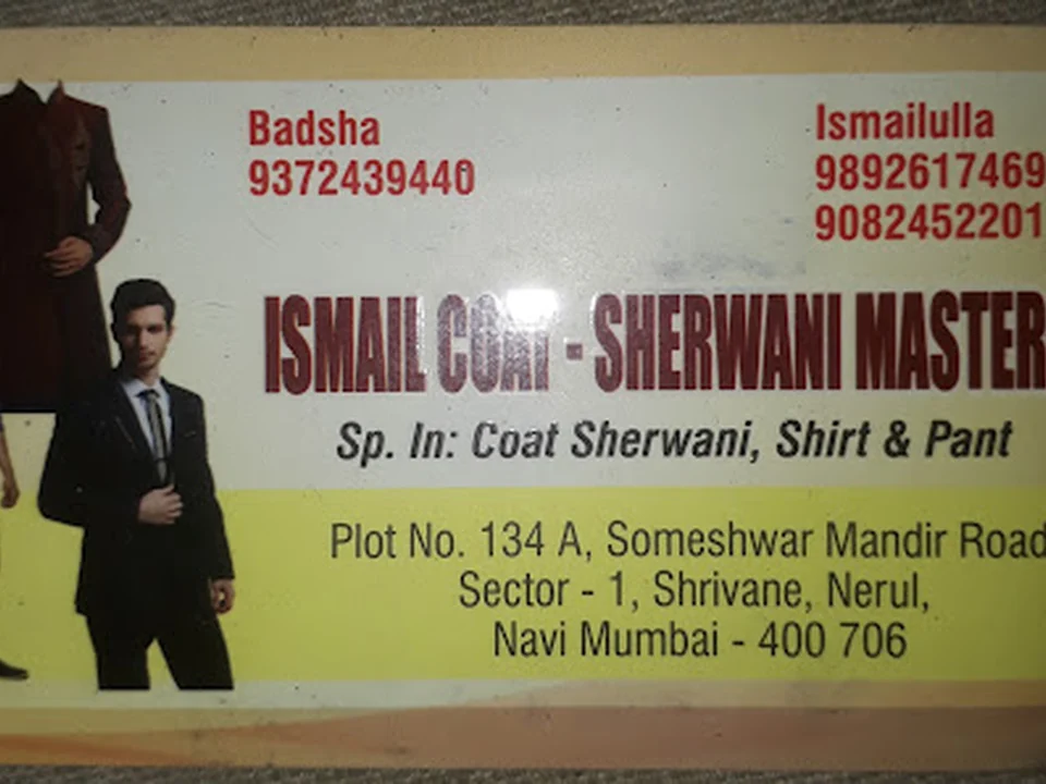 TAILOR ISMAIL COAT SHERWANI MASTER